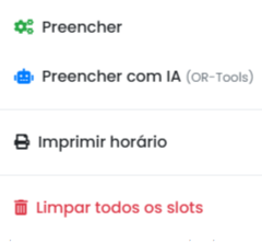 Menu de Grade