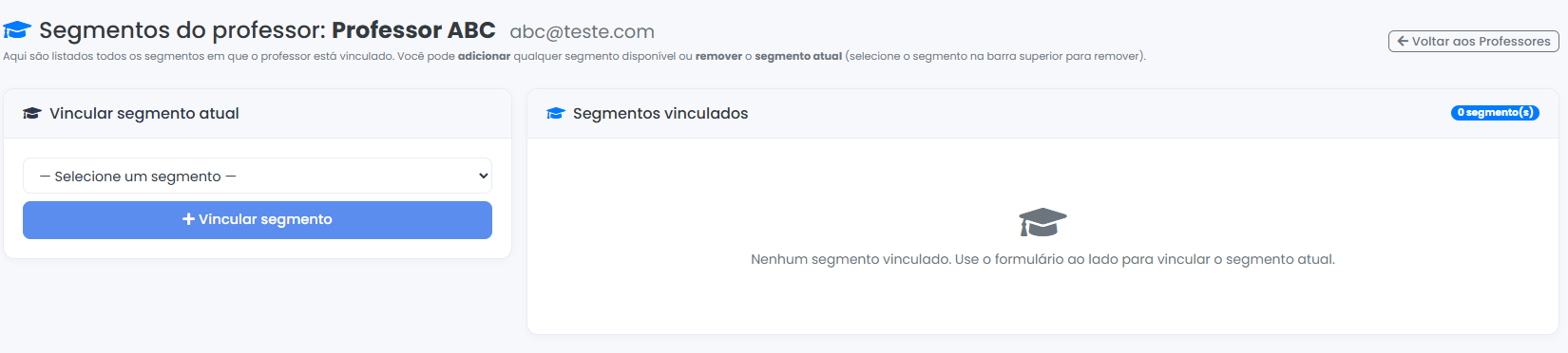 Escolha do Segmento